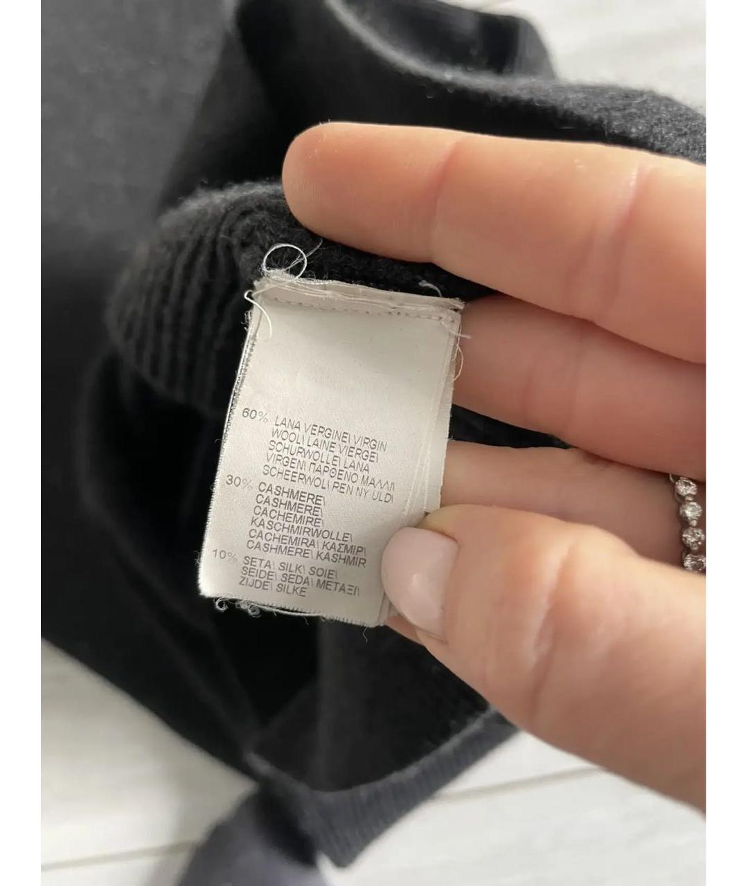 BRUNELLO CUCINELLI Антрацитовое шерстяное повседневное платье, фото 5