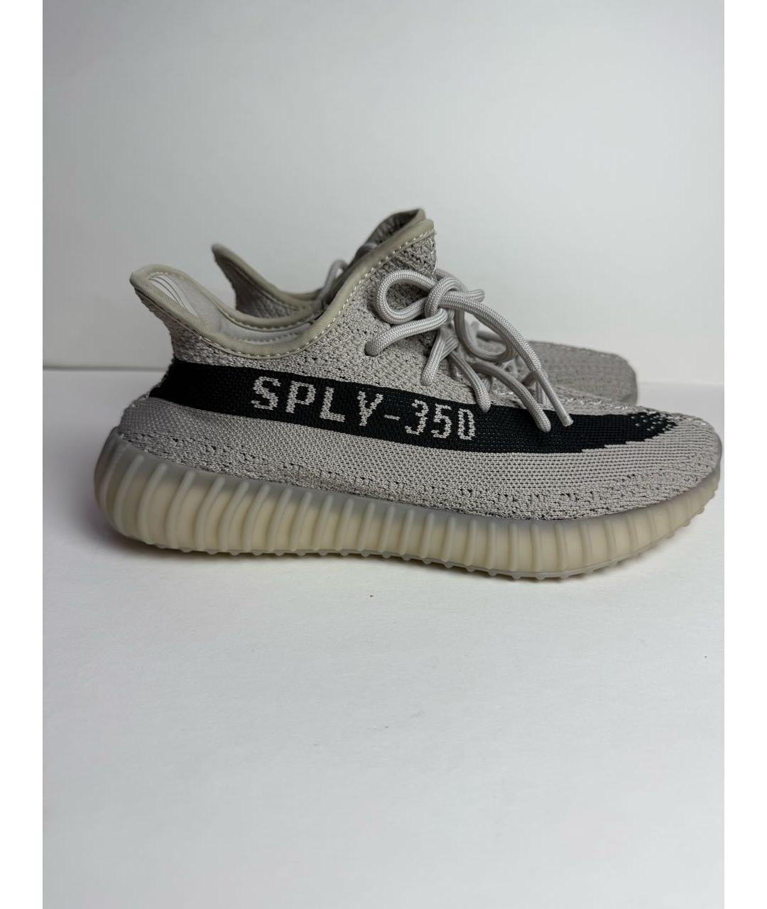 ADIDAS YEEZY Бежевые текстильные низкие кроссовки / кеды, фото 9