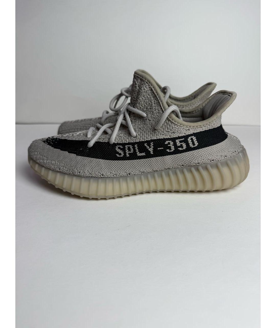 ADIDAS YEEZY Бежевые текстильные низкие кроссовки / кеды, фото 8