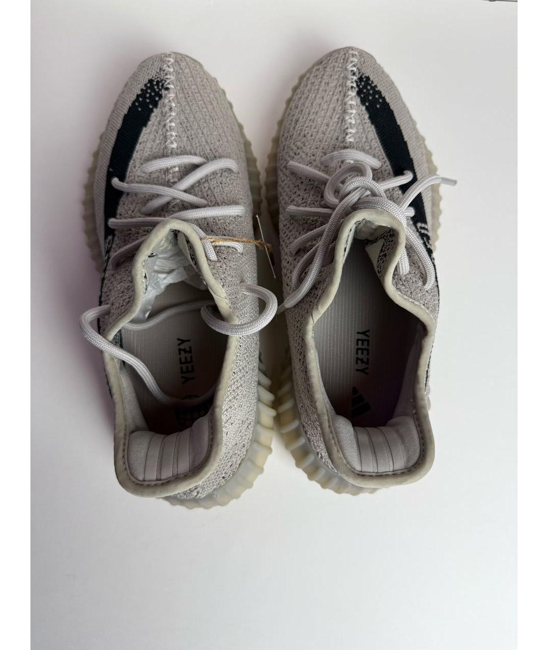 ADIDAS YEEZY Бежевые текстильные низкие кроссовки / кеды, фото 3