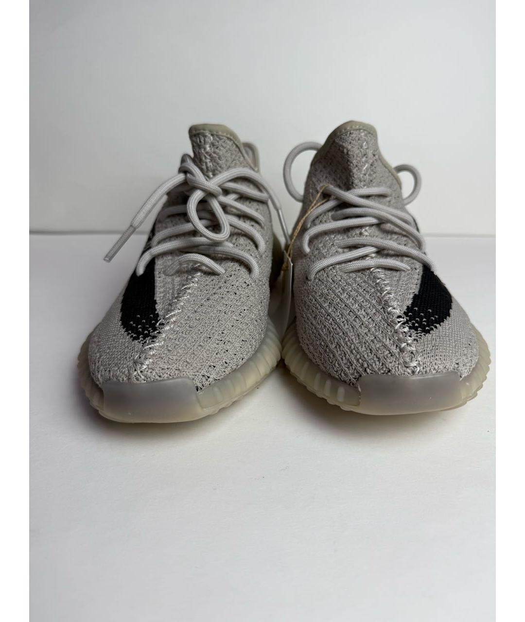 ADIDAS YEEZY Бежевые текстильные низкие кроссовки / кеды, фото 2