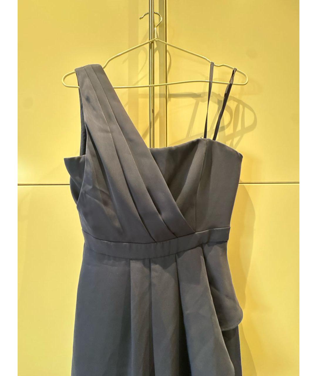 BCBG MAXAZRIA Темно-синее полиэстеровое вечернее платье, фото 4