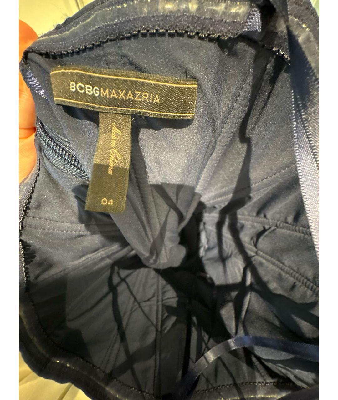 BCBG MAXAZRIA Темно-синее полиэстеровое вечернее платье, фото 3