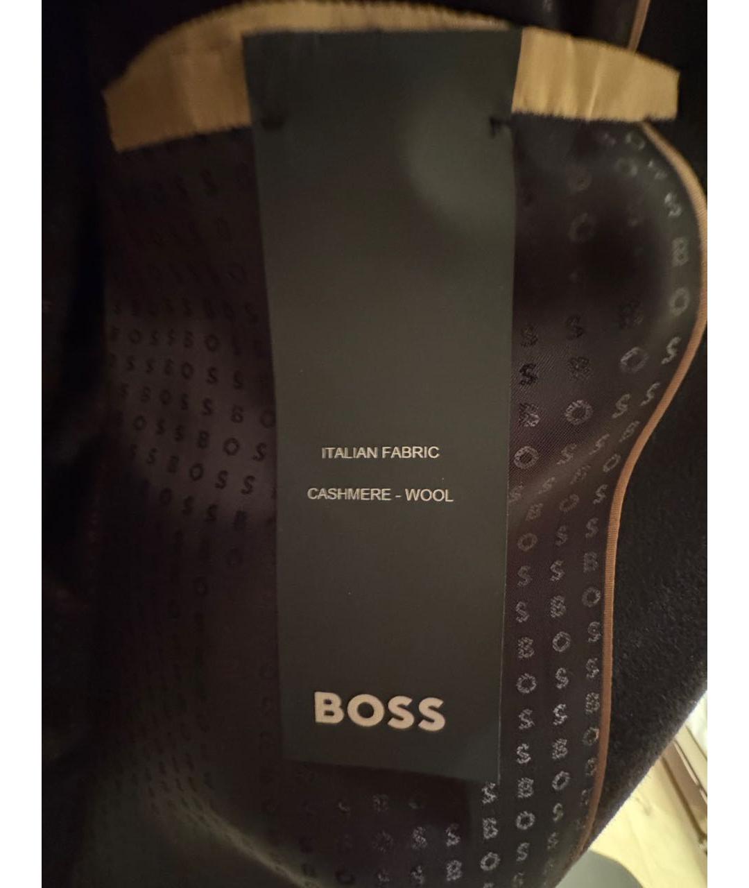 HUGO BOSS Черное шерстяное пальто, фото 7