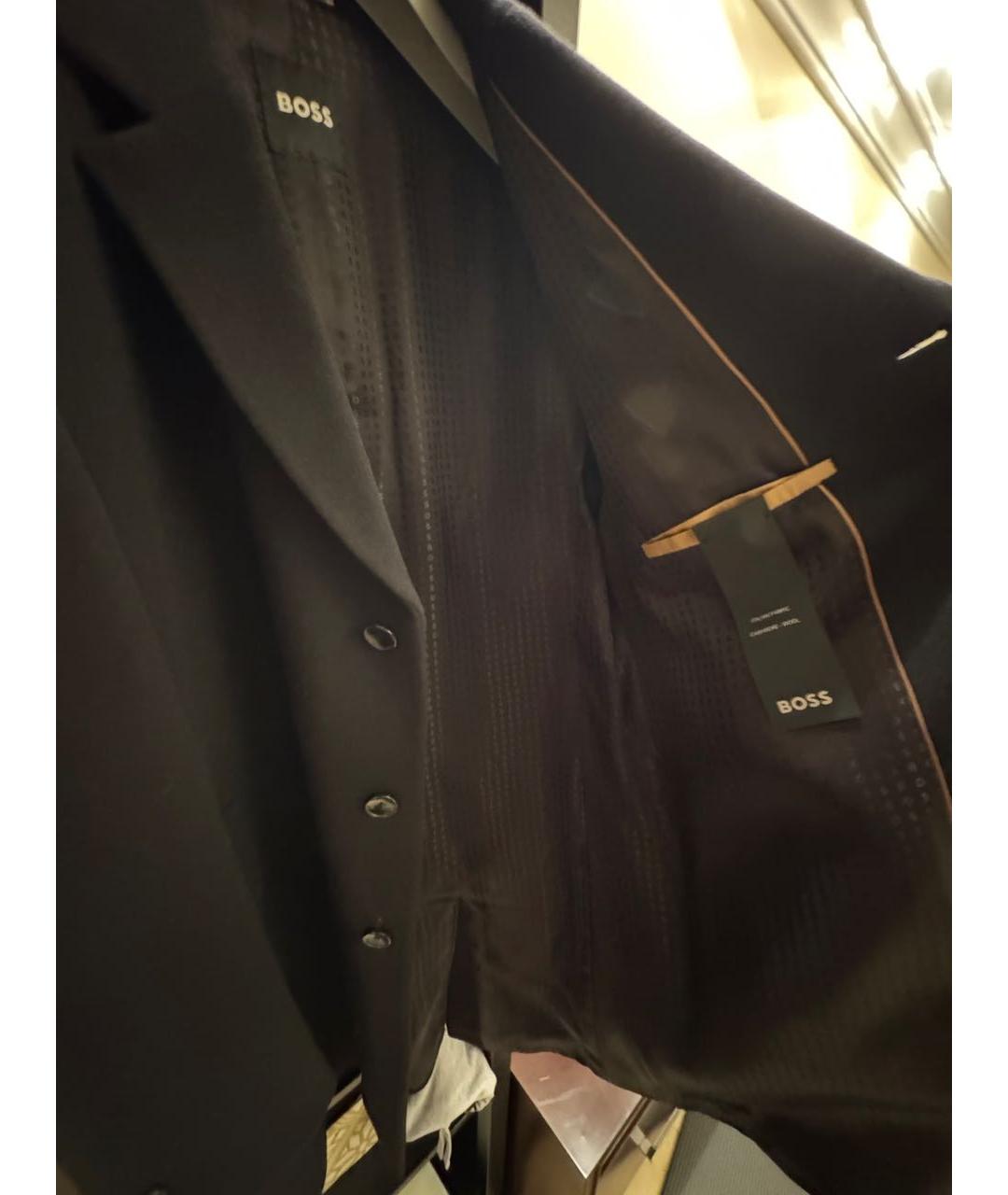 HUGO BOSS Черное шерстяное пальто, фото 5