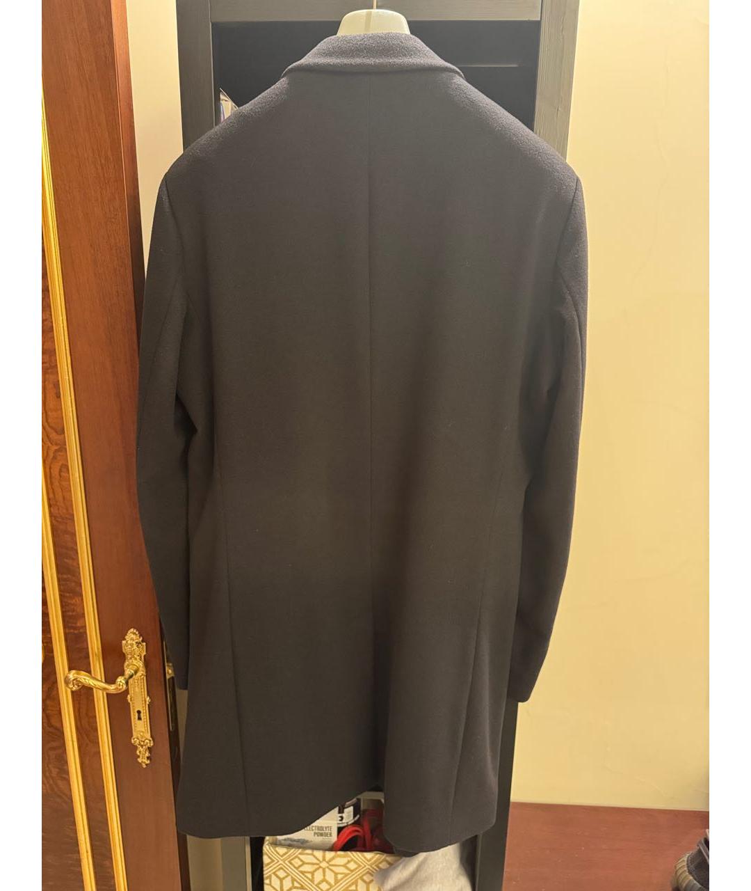 HUGO BOSS Черное шерстяное пальто, фото 2