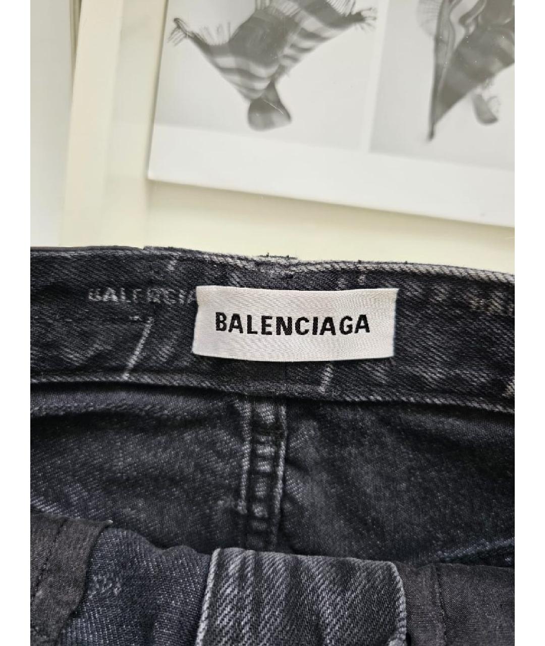 BALENCIAGA Черная юбка мини, фото 4