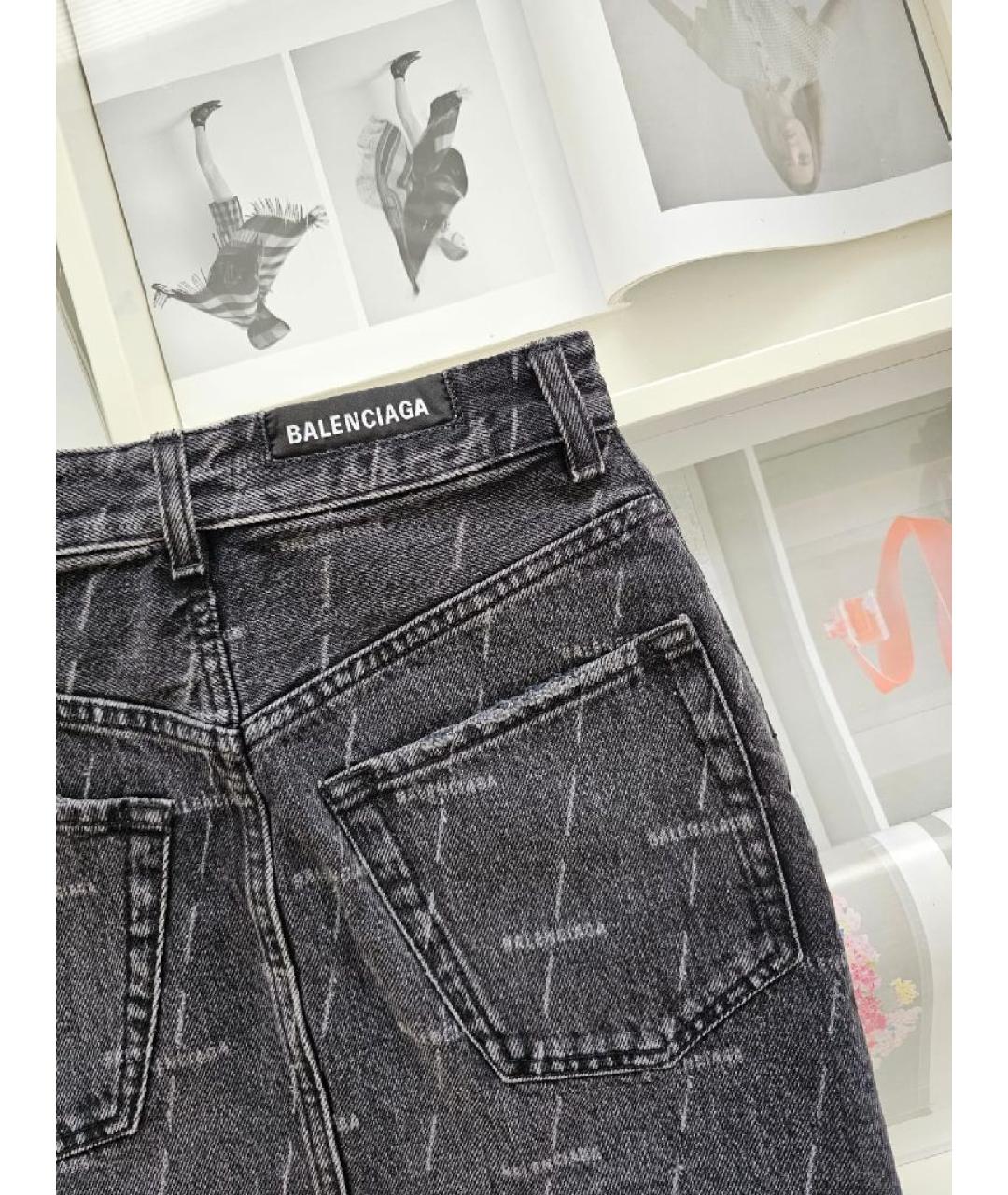 BALENCIAGA Черная юбка мини, фото 3