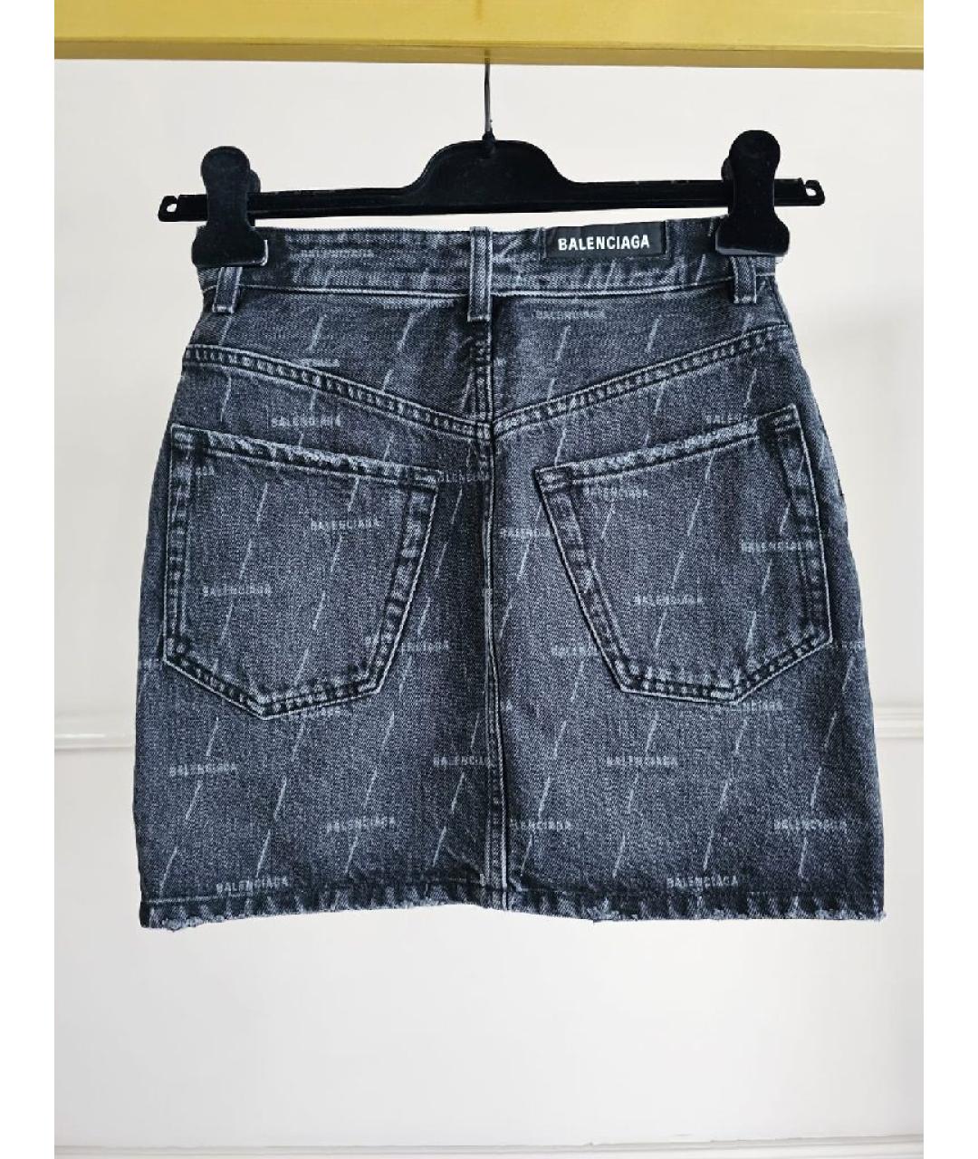 BALENCIAGA Черная юбка мини, фото 2