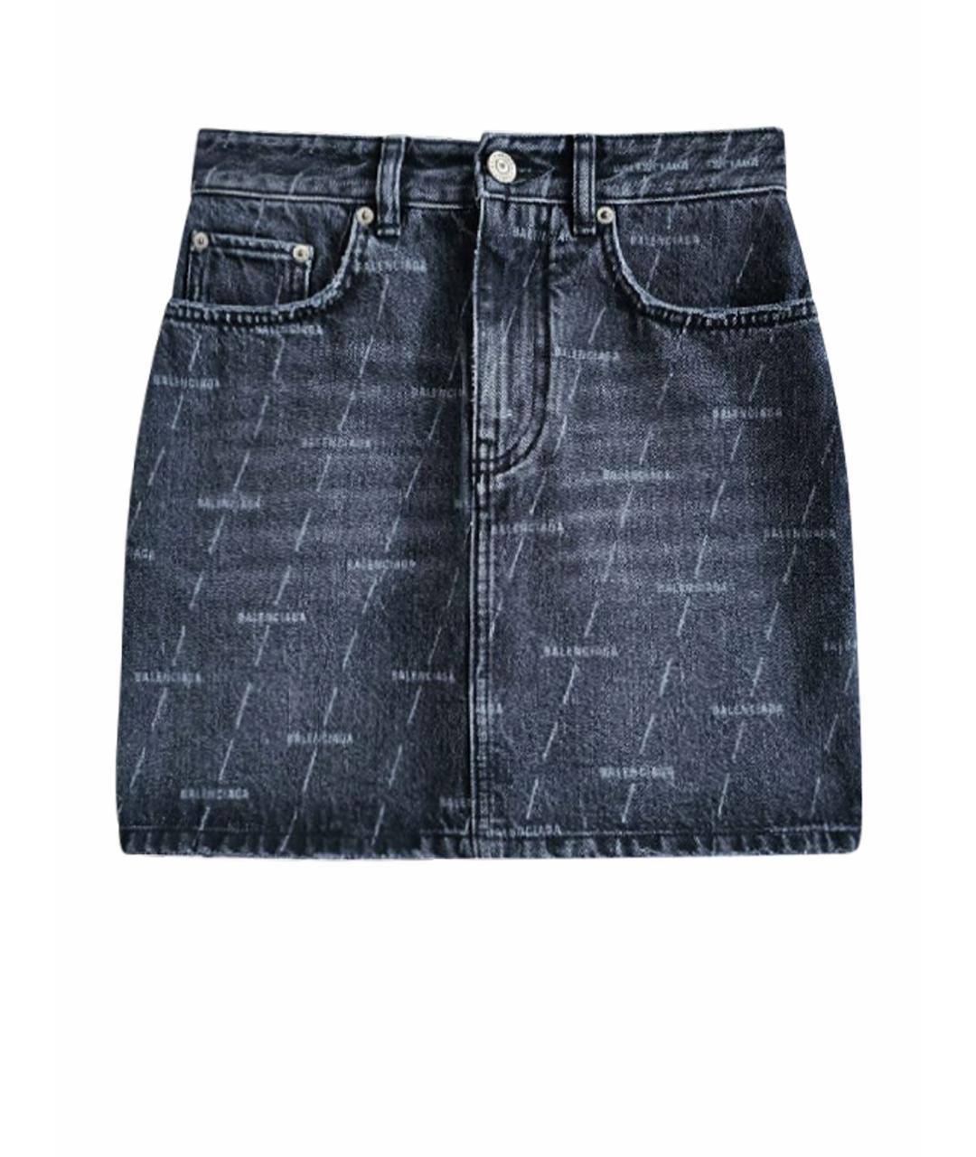 BALENCIAGA Черная юбка мини, фото 1