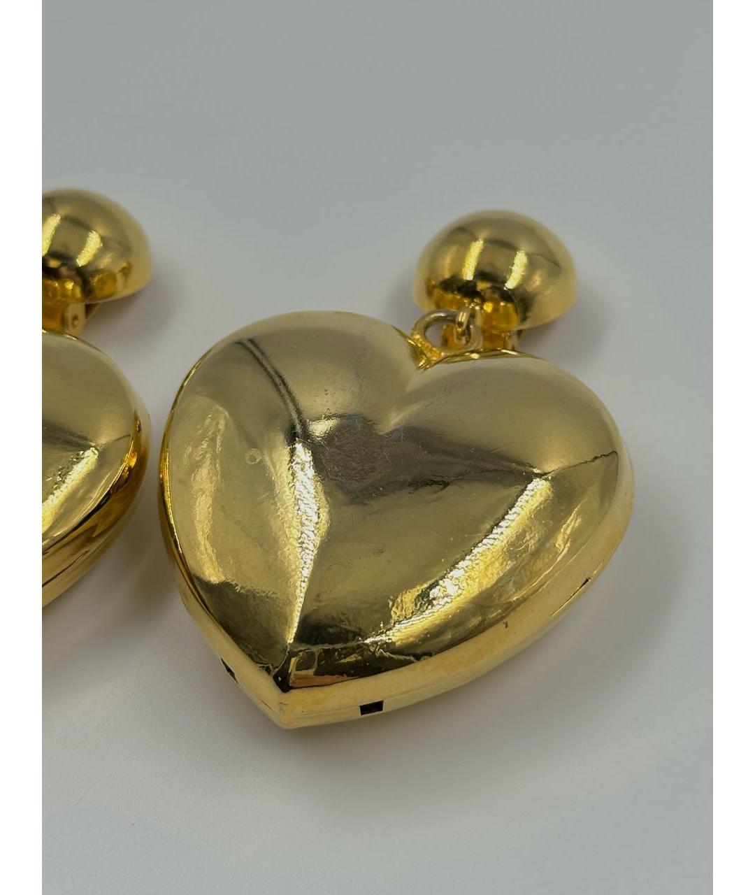 MOSCHINO Золотые позолоченные клипсы, фото 4