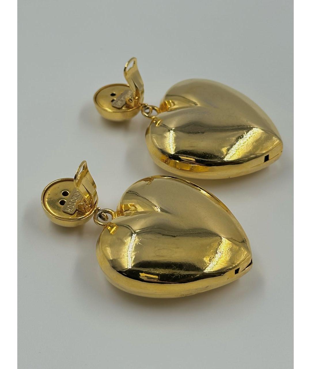 MOSCHINO Золотые позолоченные клипсы, фото 7