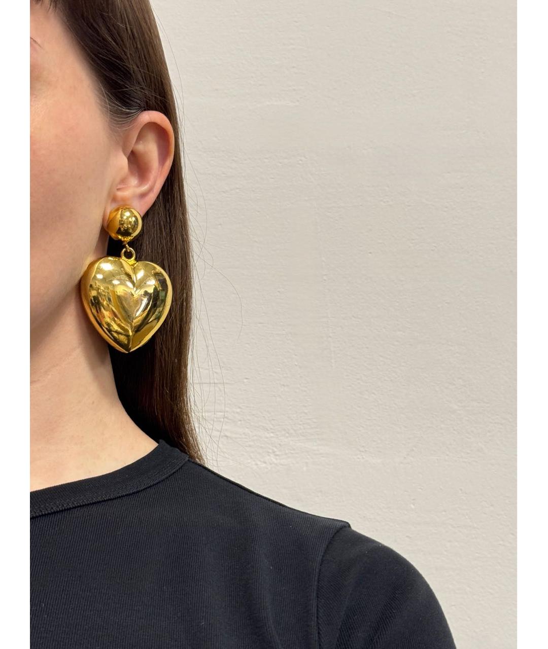 MOSCHINO Золотые позолоченные клипсы, фото 8