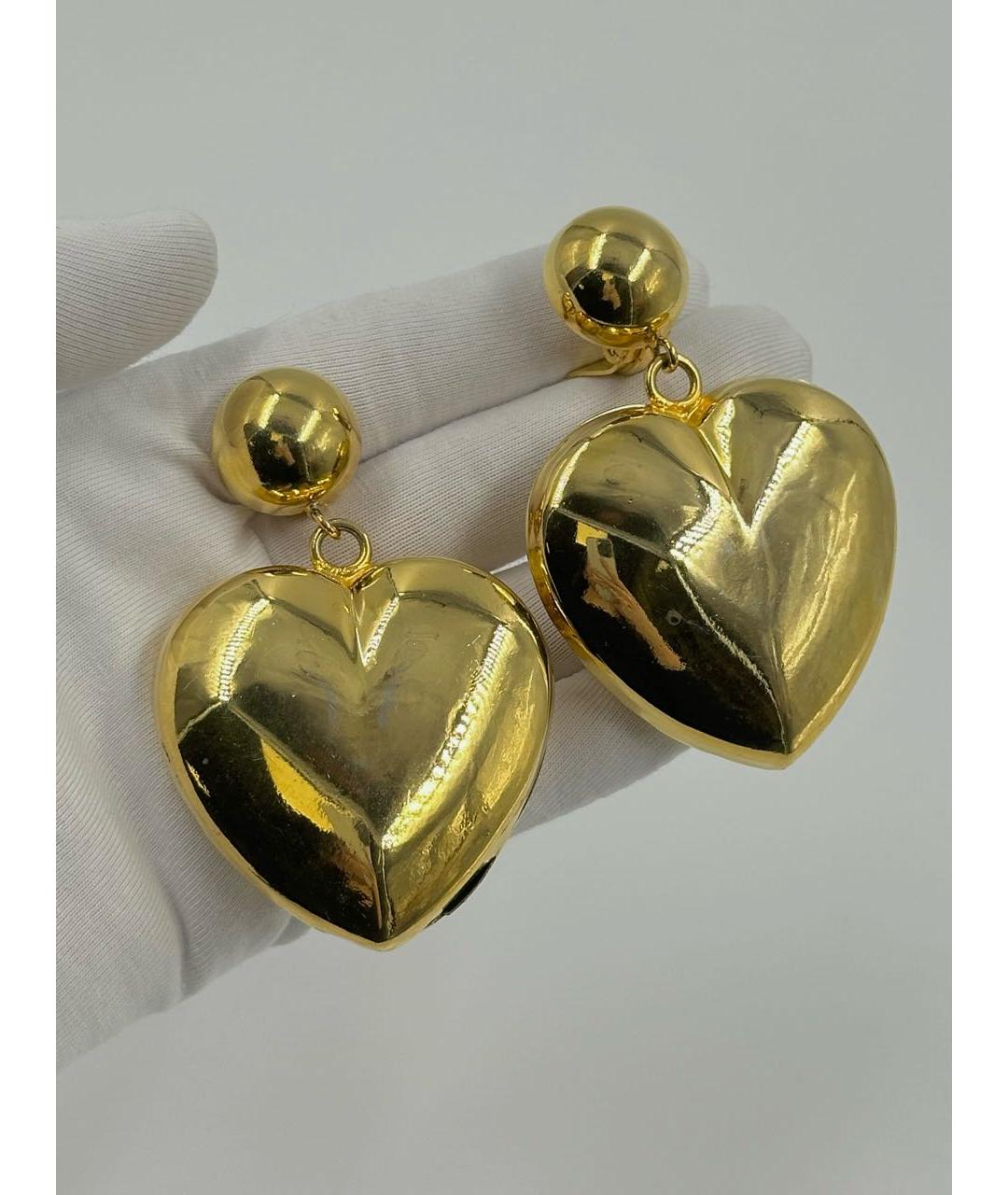 MOSCHINO Золотые позолоченные клипсы, фото 5