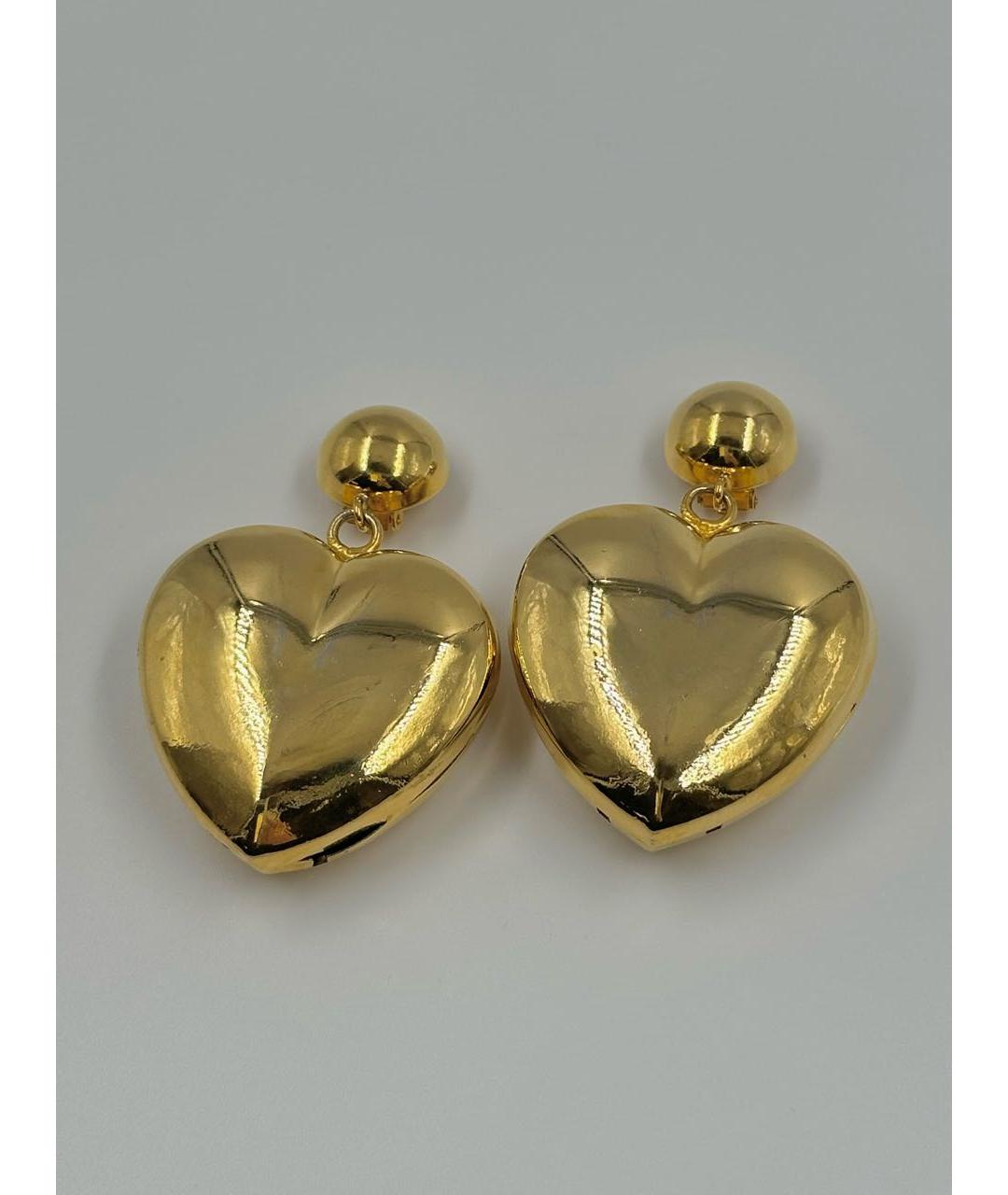 MOSCHINO Золотые позолоченные клипсы, фото 2