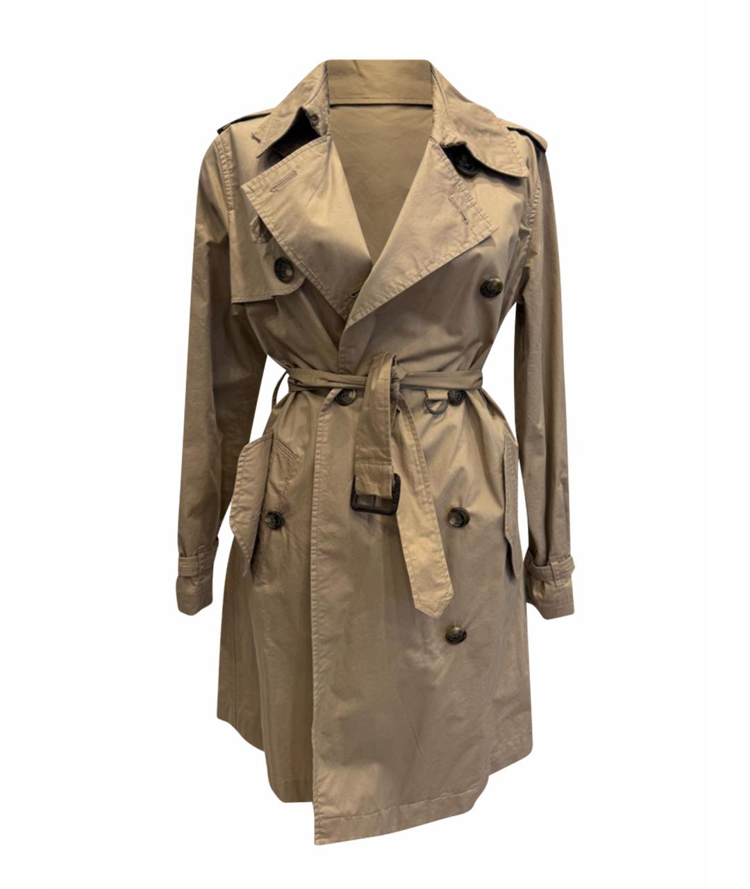 RALPH LAUREN Бежевый хлопковый тренч/плащ, фото 1