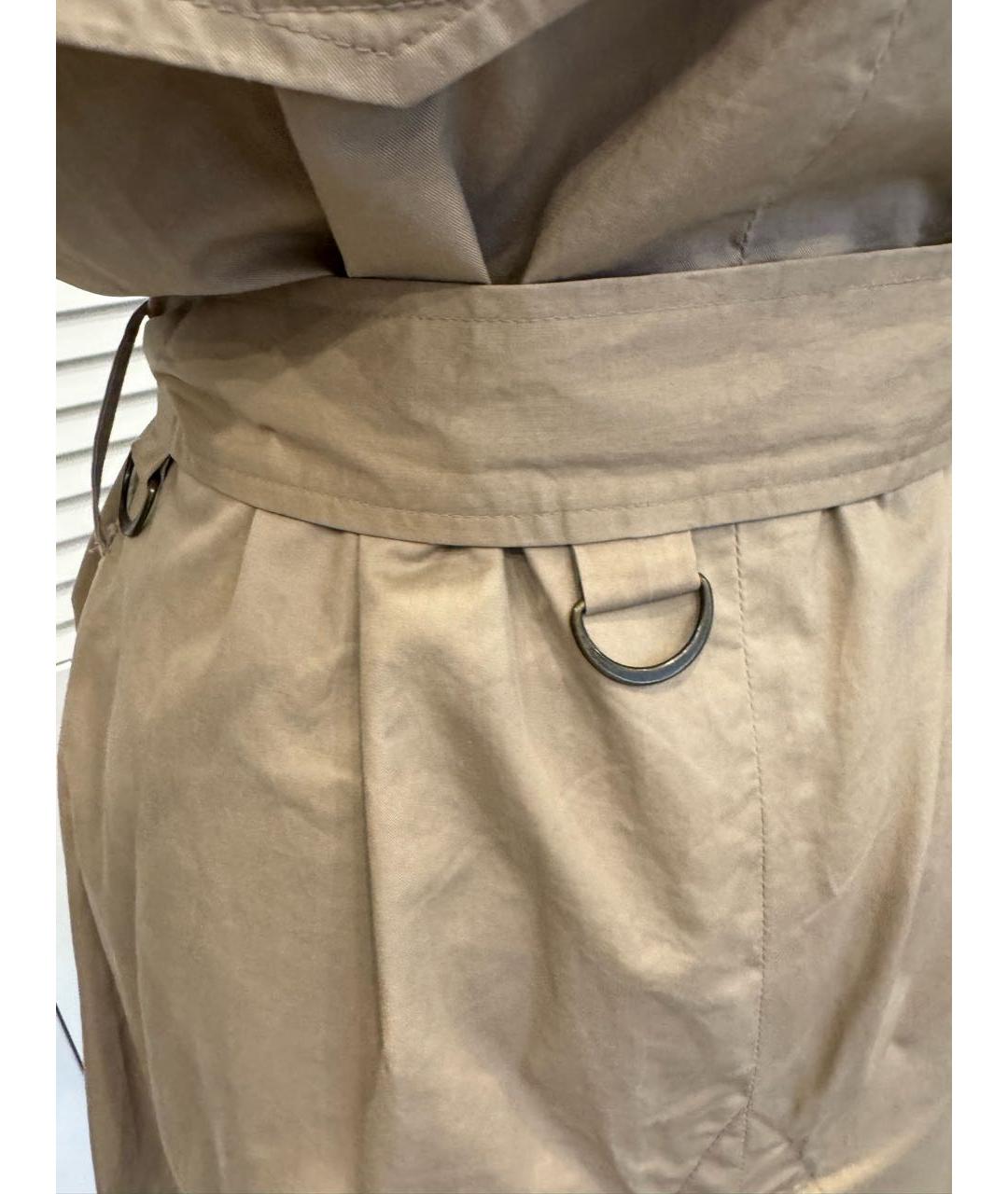 RALPH LAUREN Бежевый хлопковый тренч/плащ, фото 8