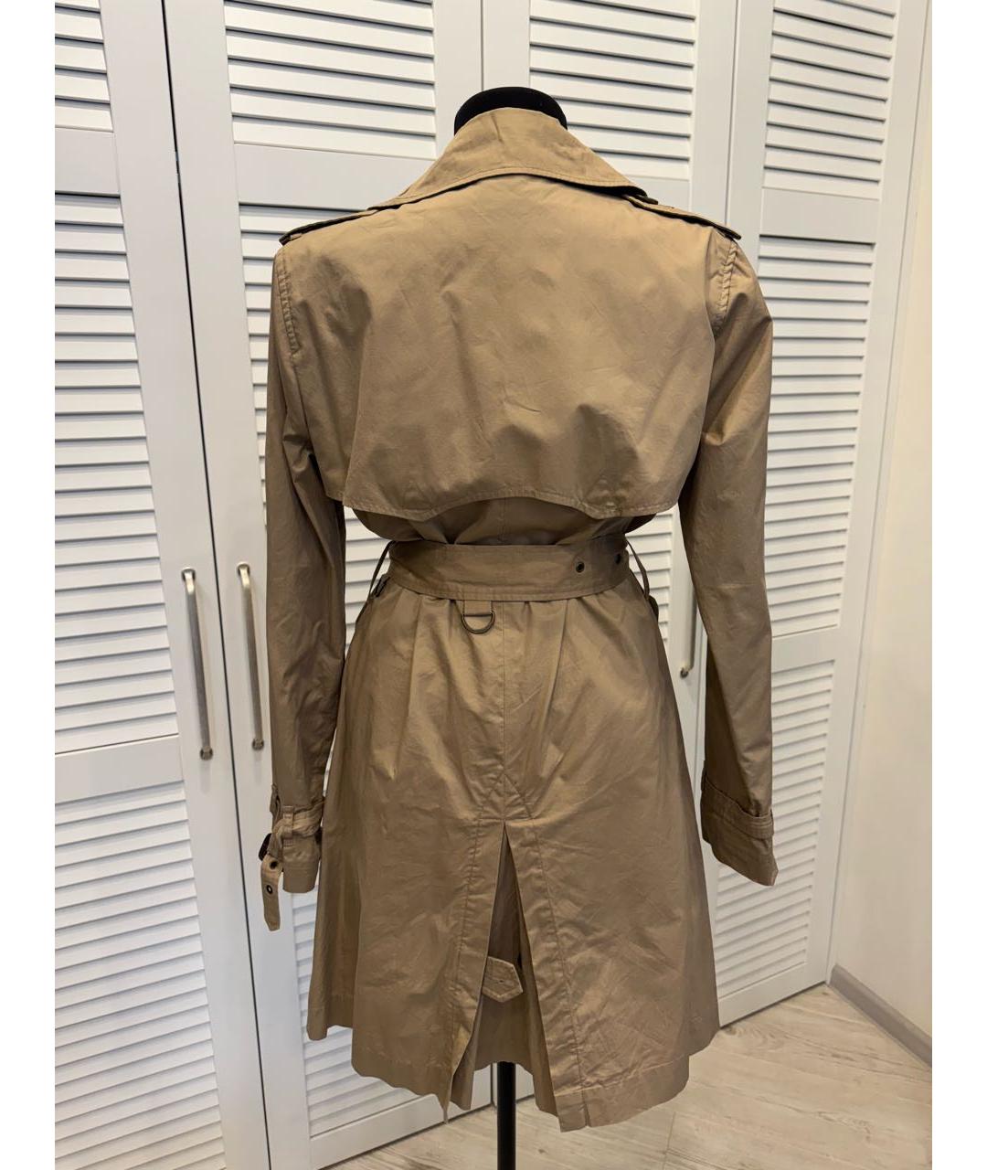 RALPH LAUREN Бежевый хлопковый тренч/плащ, фото 2