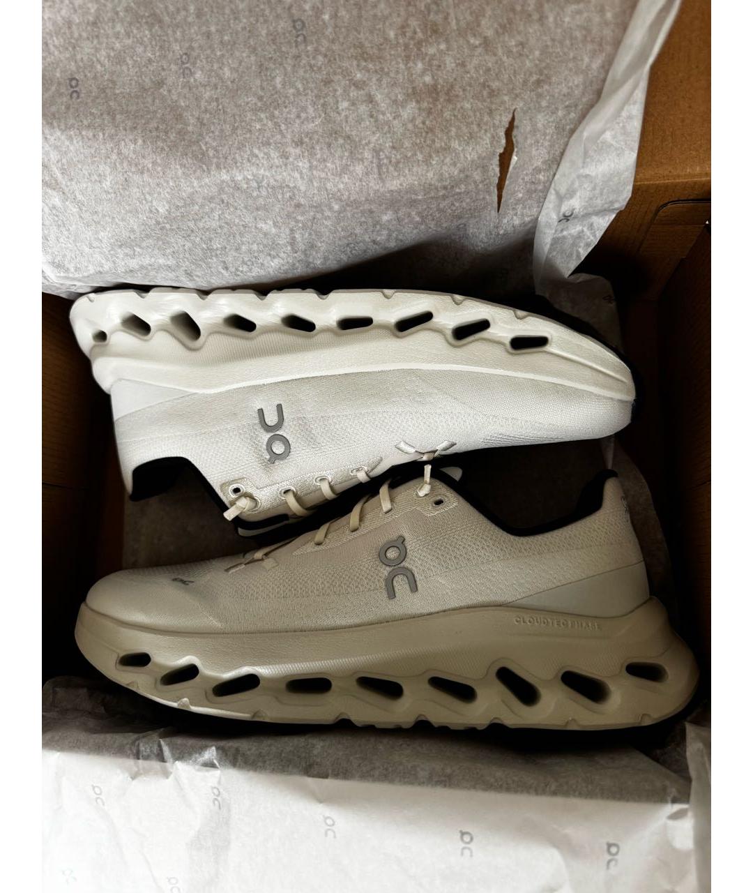 ON Белые текстильные низкие кроссовки / кеды, фото 8