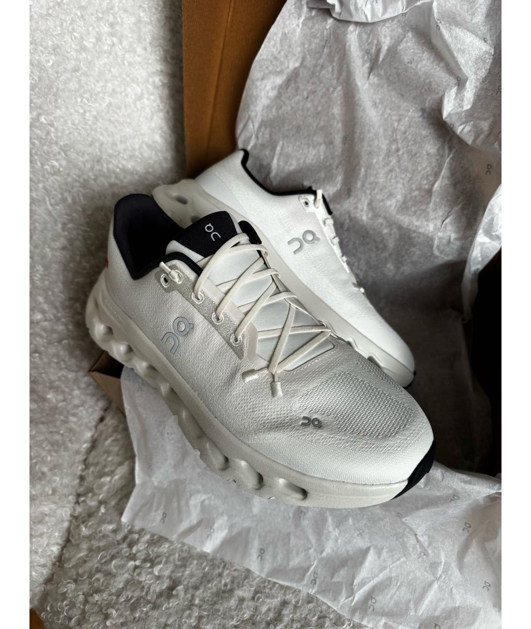 ON Белые текстильные низкие кроссовки / кеды, фото 2