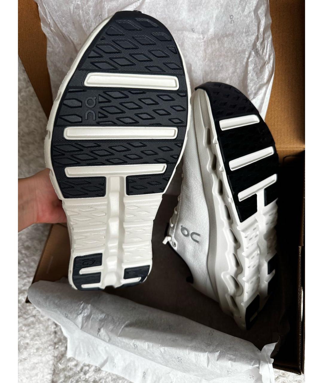 ON Белые текстильные низкие кроссовки / кеды, фото 5