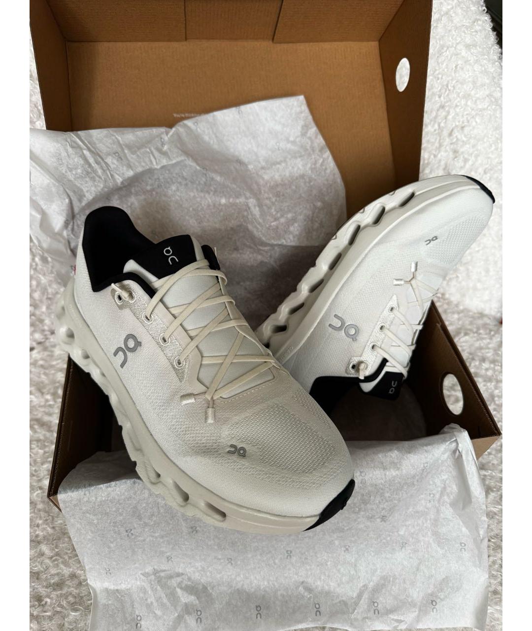 ON Белые текстильные низкие кроссовки / кеды, фото 6