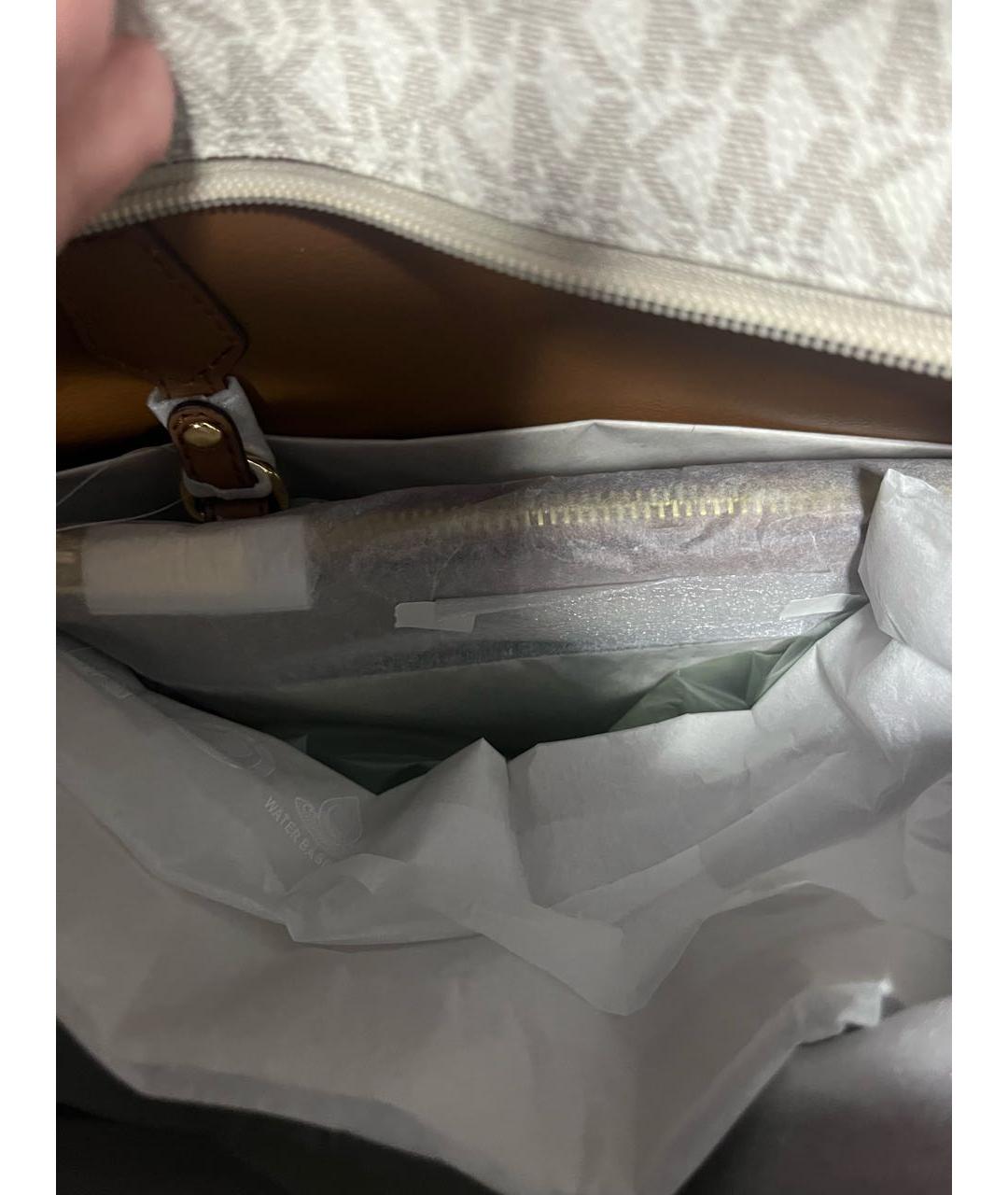 MICHAEL KORS Бежевая сумка тоут из искусственной кожи, фото 5