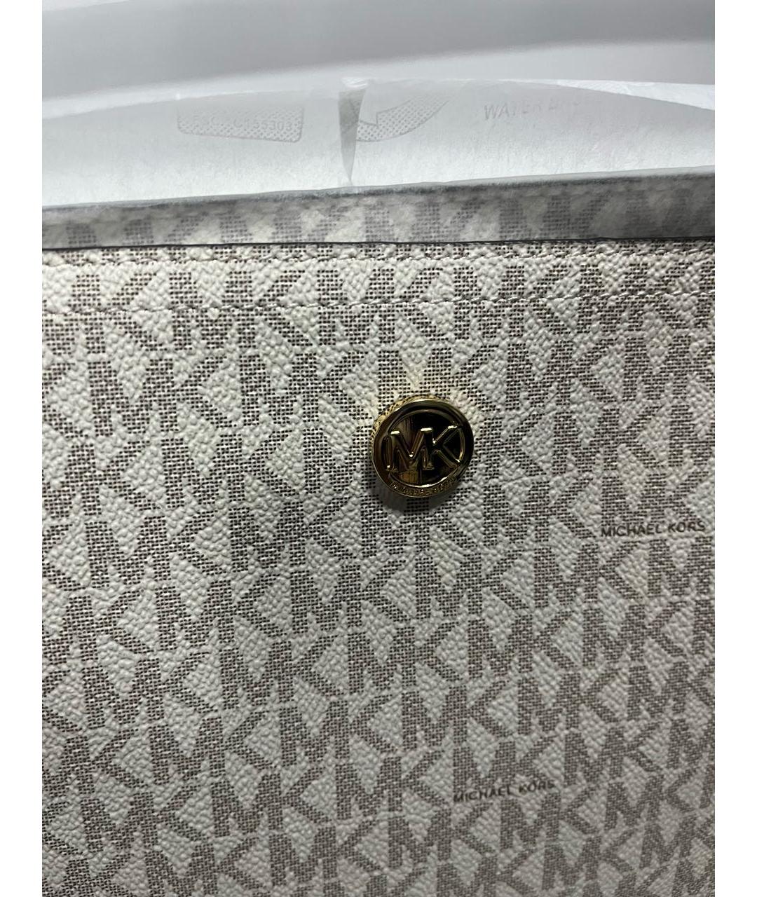 MICHAEL KORS Бежевая сумка тоут из искусственной кожи, фото 9