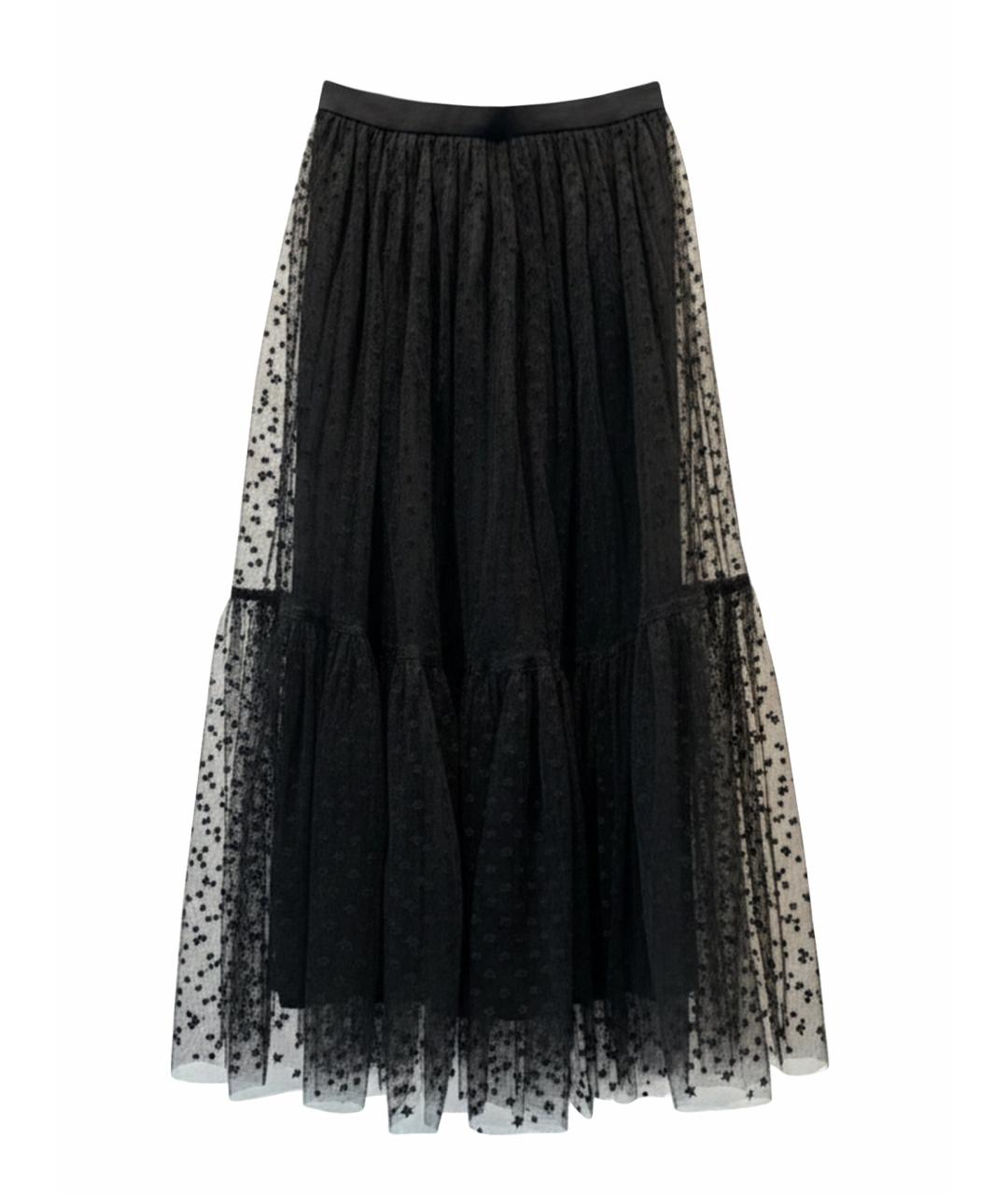 12 STOREEZ Черная полиэстеровая юбка миди, фото 1