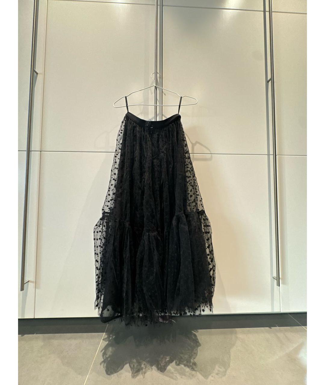 12 STOREEZ Черная полиэстеровая юбка миди, фото 2