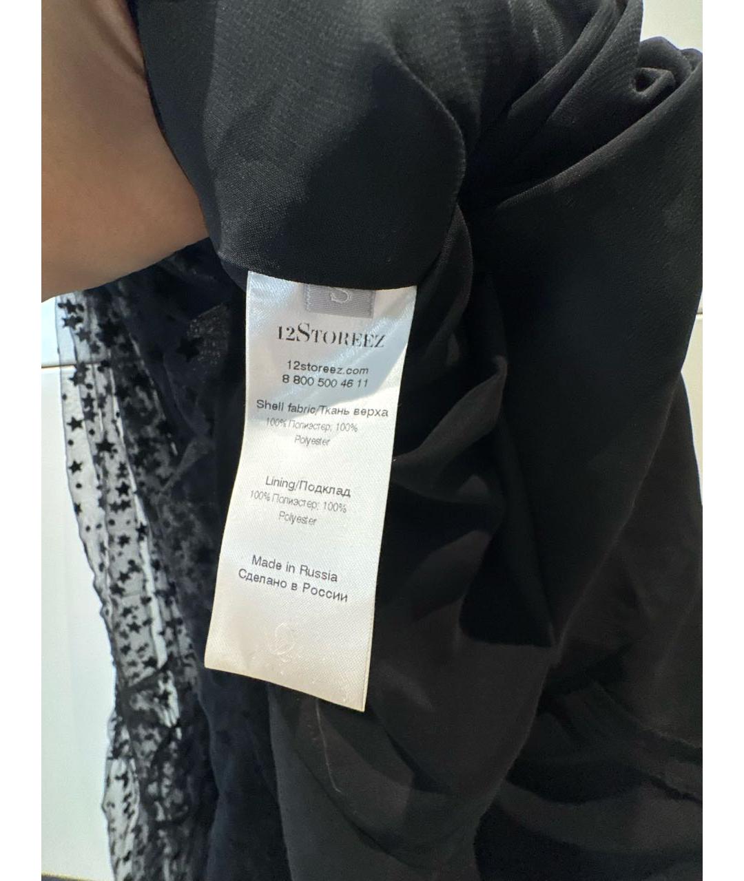 12 STOREEZ Черная полиэстеровая юбка миди, фото 5