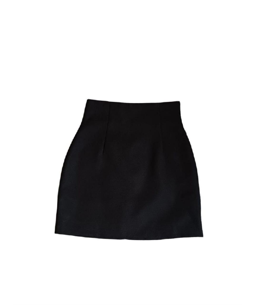 MAISON MARGIELA Черная хлопковая юбка мини, фото 9