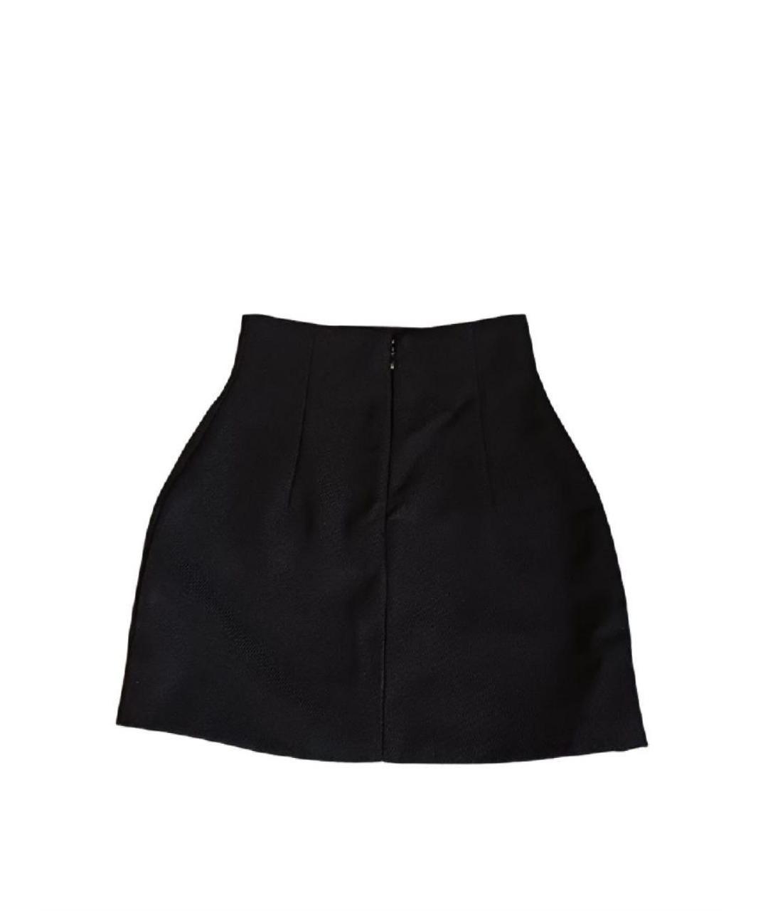 MAISON MARGIELA Черная хлопковая юбка мини, фото 2