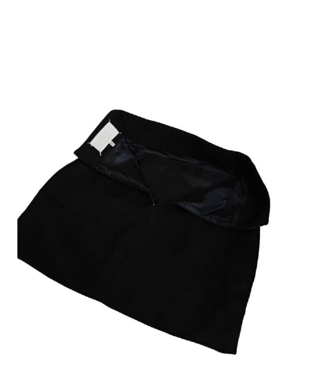 MAISON MARGIELA Черная хлопковая юбка мини, фото 3