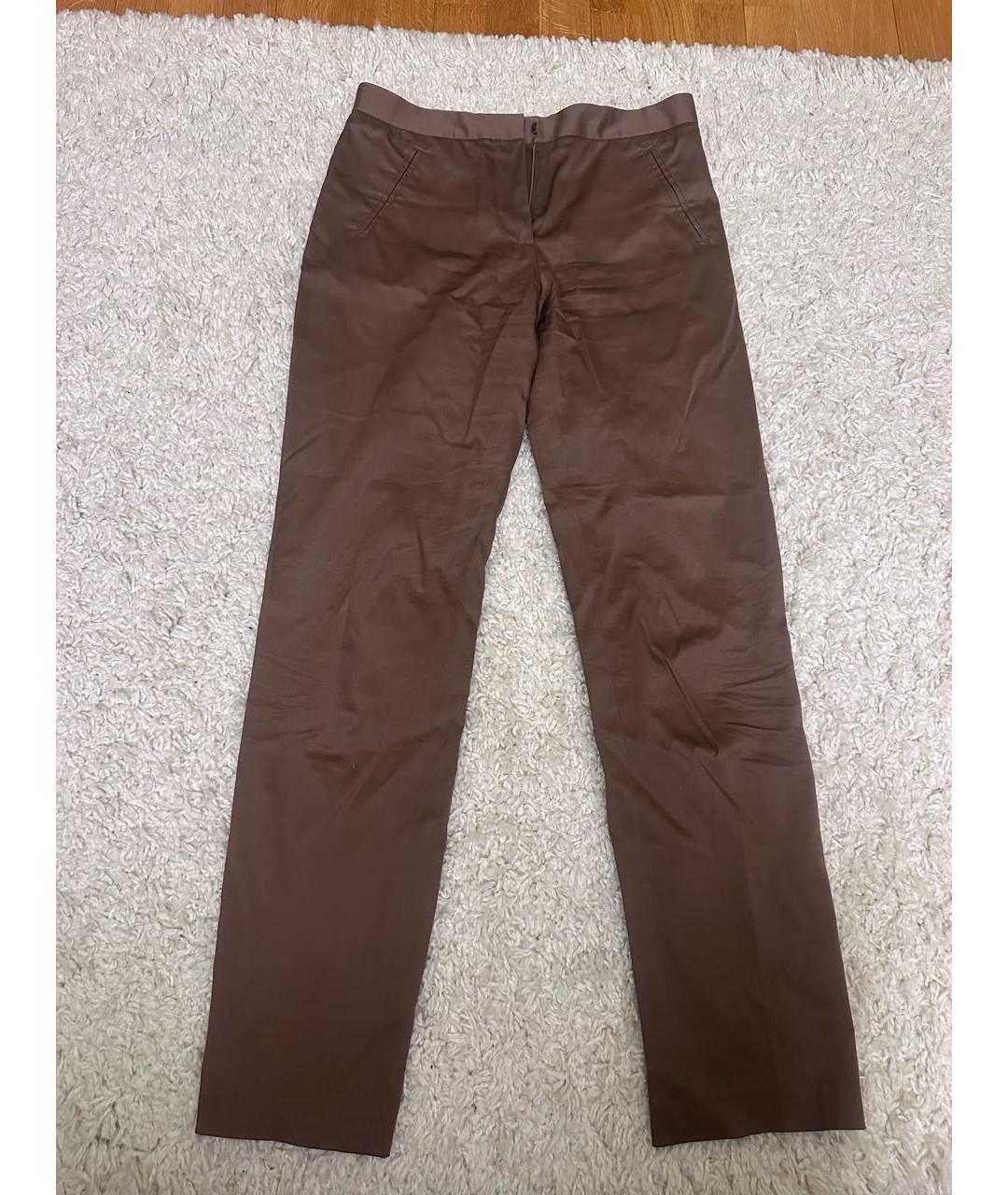 TOM FORD Коричневые хлопковые прямые брюки, фото 4