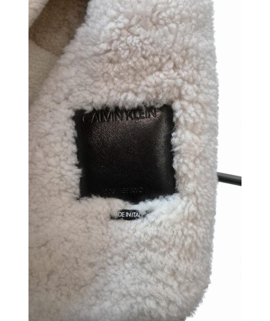 CALVIN KLEIN Черная кожаная дубленка, фото 3