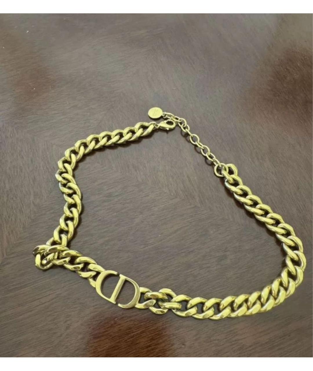 CHRISTIAN DIOR Золотое металлическое колье, фото 4