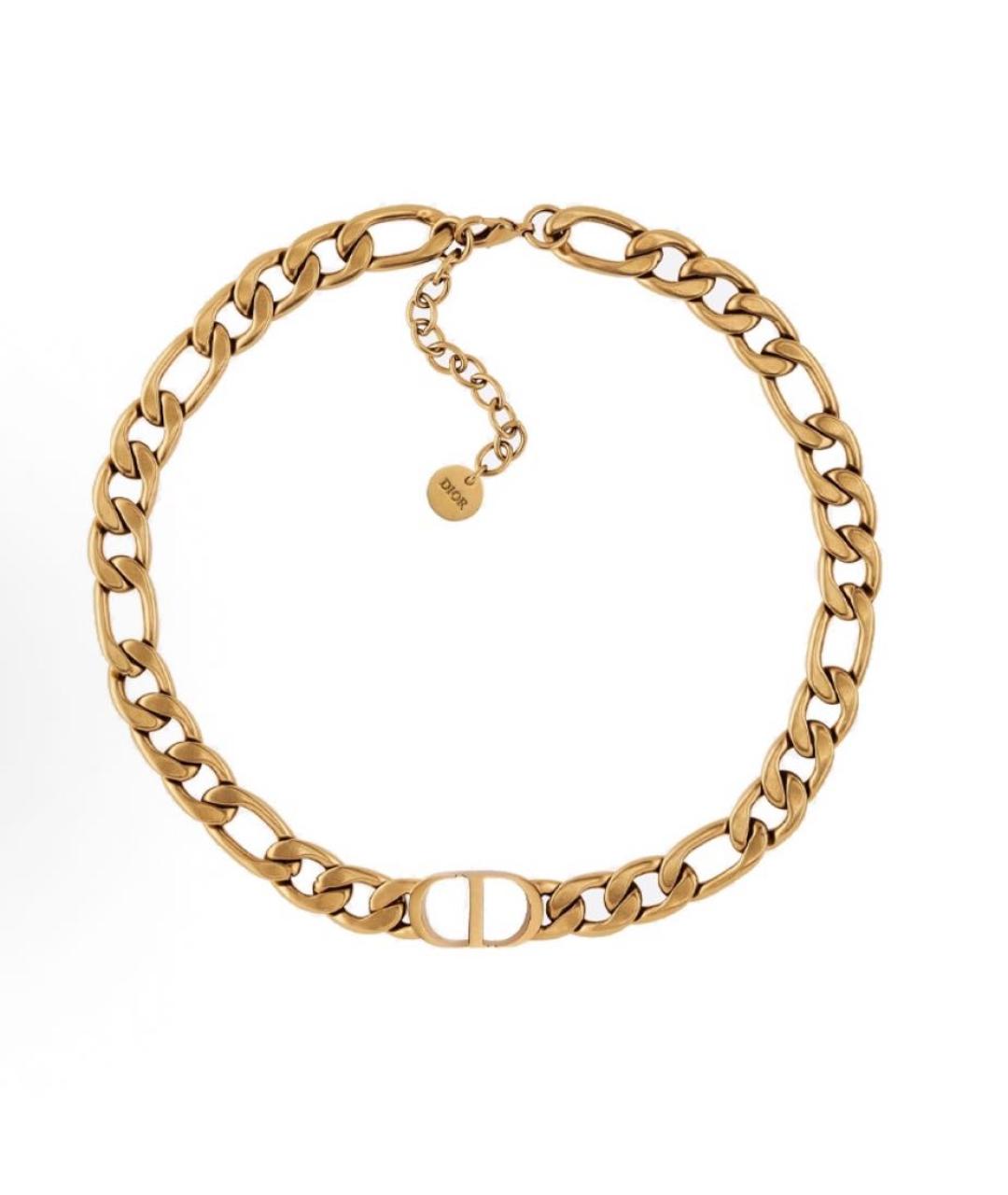 CHRISTIAN DIOR Золотое металлическое колье, фото 6