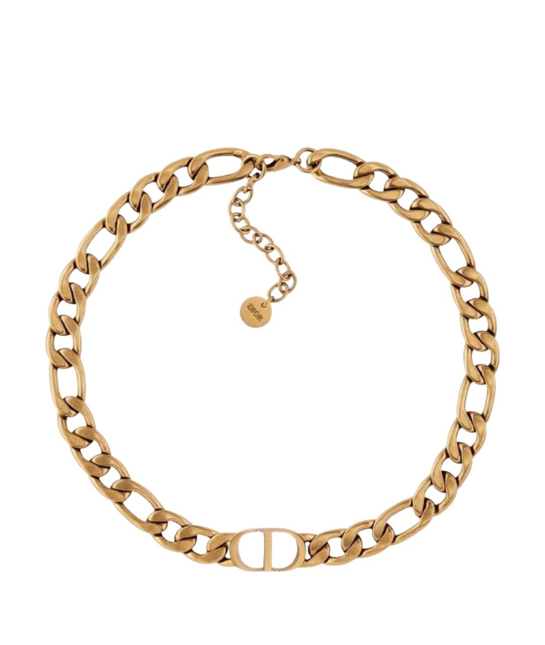 CHRISTIAN DIOR Золотое металлическое колье, фото 1
