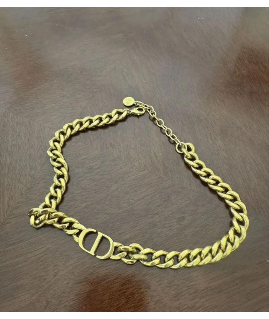 CHRISTIAN DIOR Золотое металлическое колье, фото 3