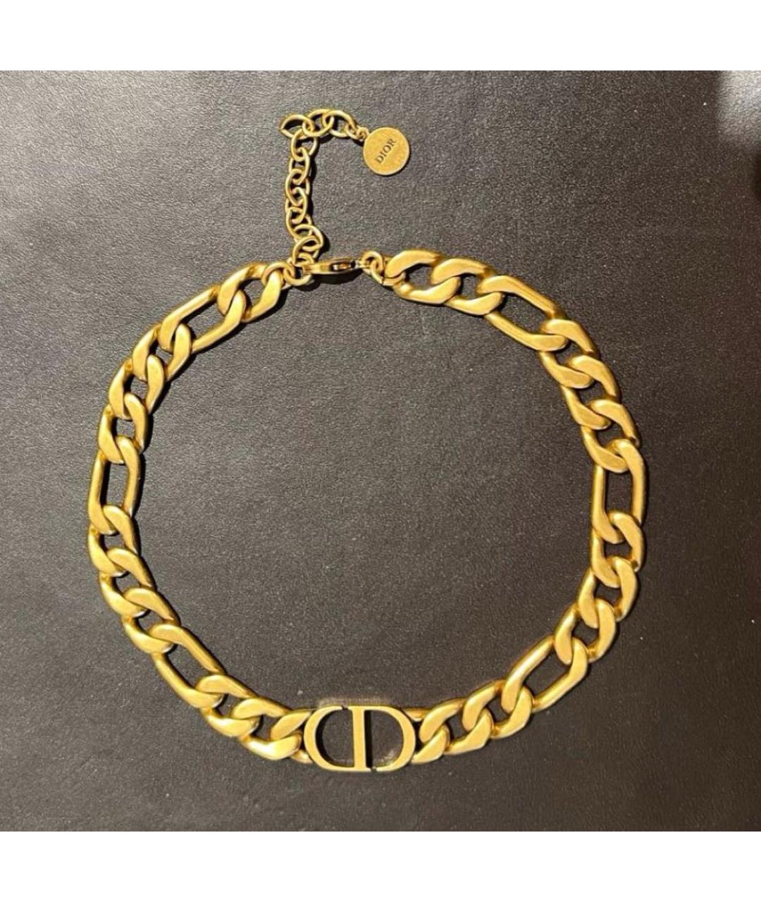 CHRISTIAN DIOR Золотое металлическое колье, фото 2