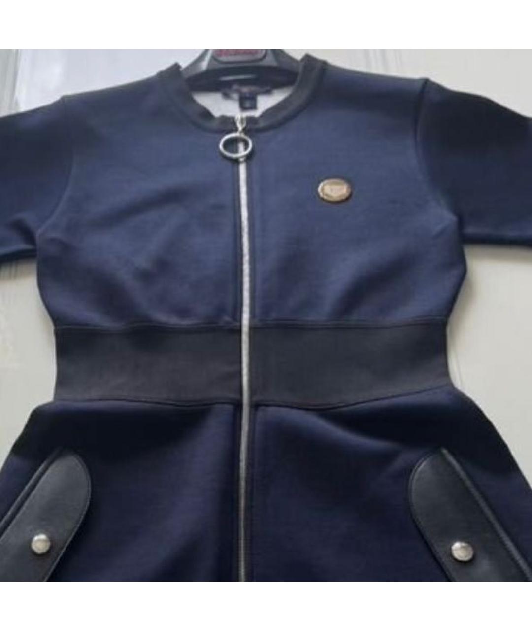 LOUIS VUITTON Темно-синее хлопковое повседневное платье, фото 4