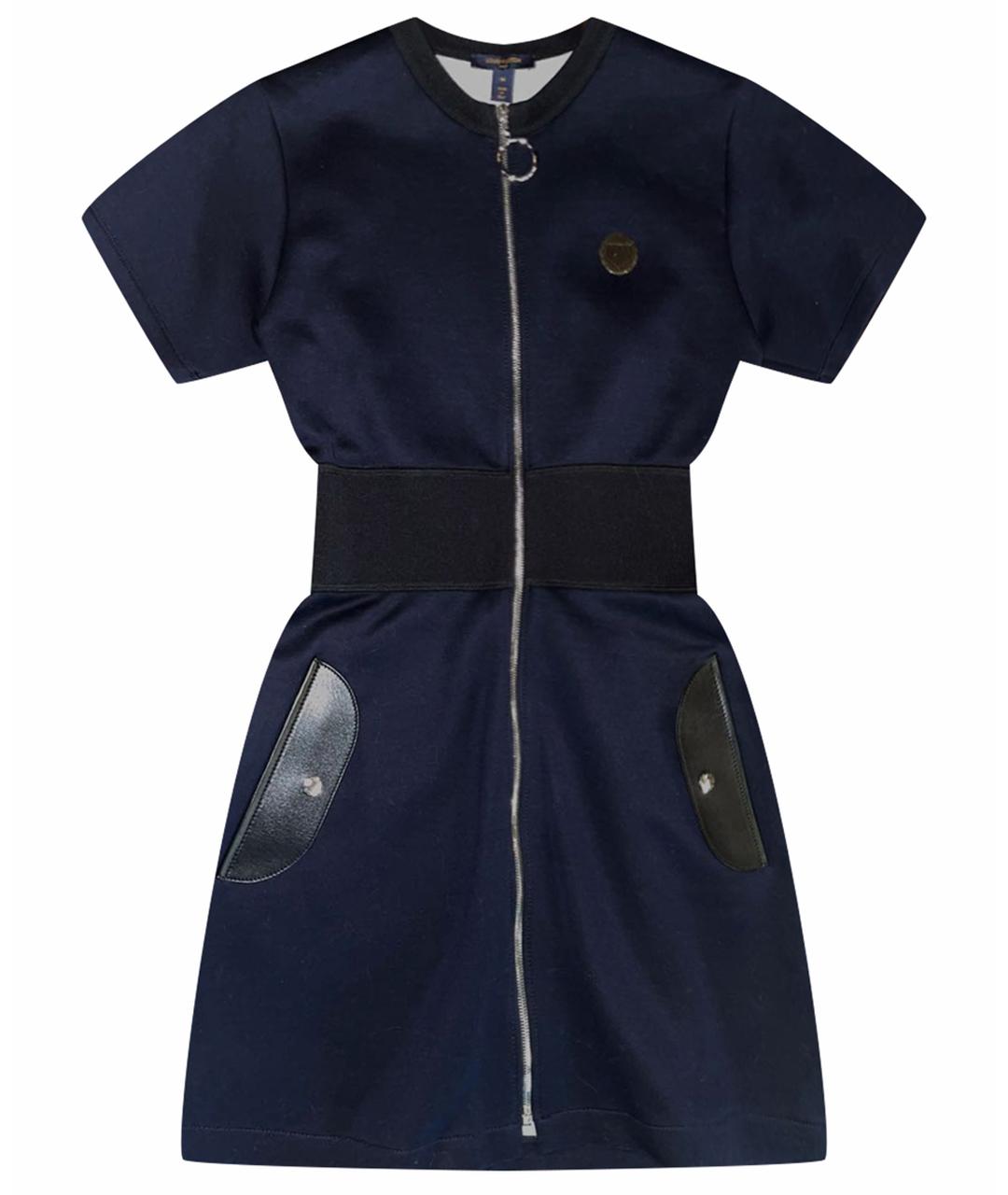 LOUIS VUITTON Темно-синее хлопковое повседневное платье, фото 1