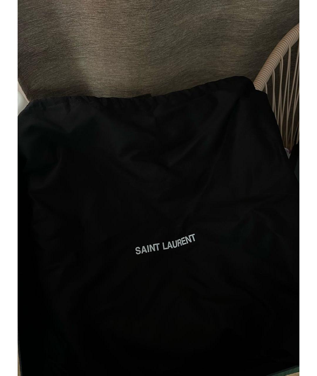 SAINT LAURENT Серая замшевая сумка тоут, фото 6