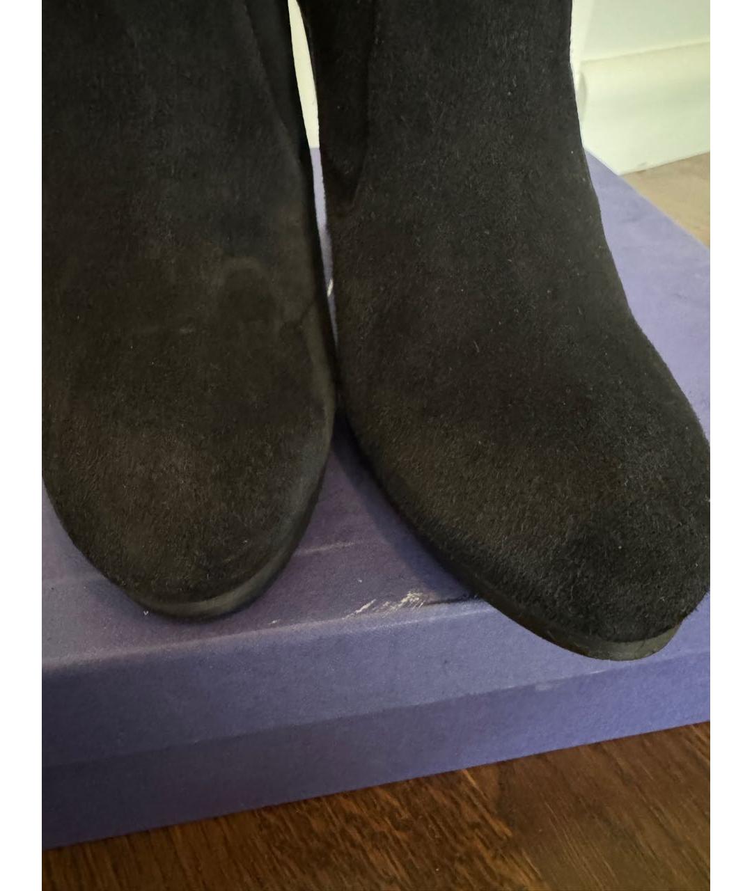 STUART WEITZMAN Черные замшевые ботильоны, фото 2