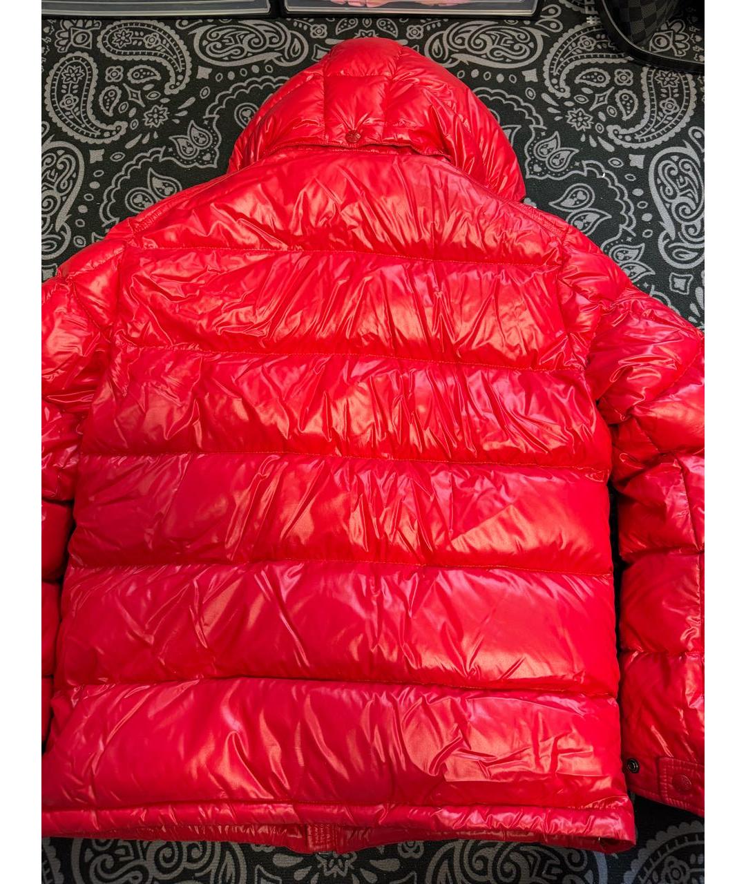 MONCLER Красный пуховик, фото 2