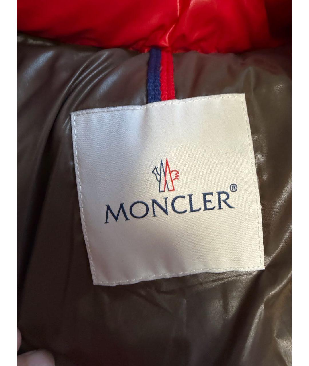 MONCLER Красный пуховик, фото 3