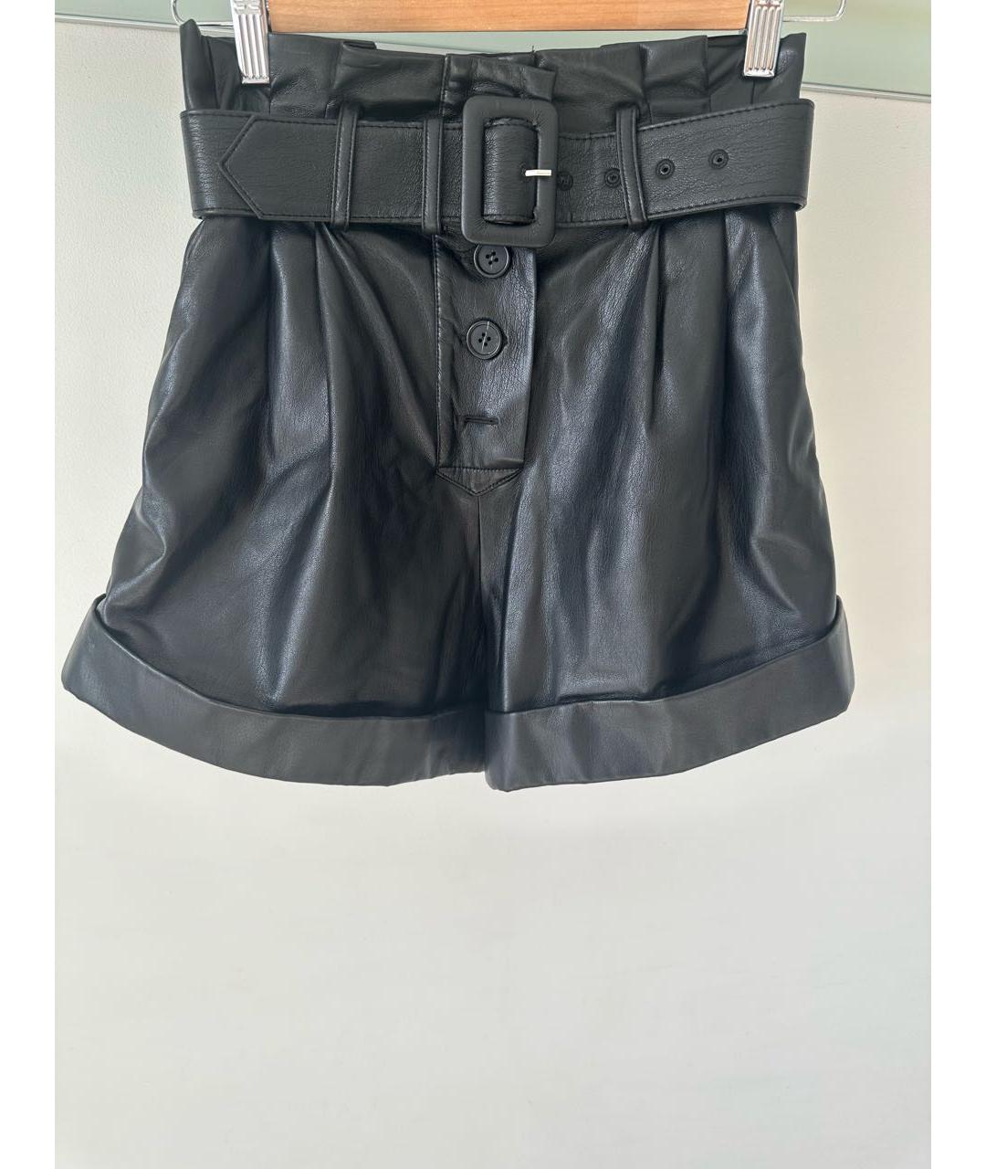 SELF-PORTRAIT Черные полиэстеровые шорты, фото 5