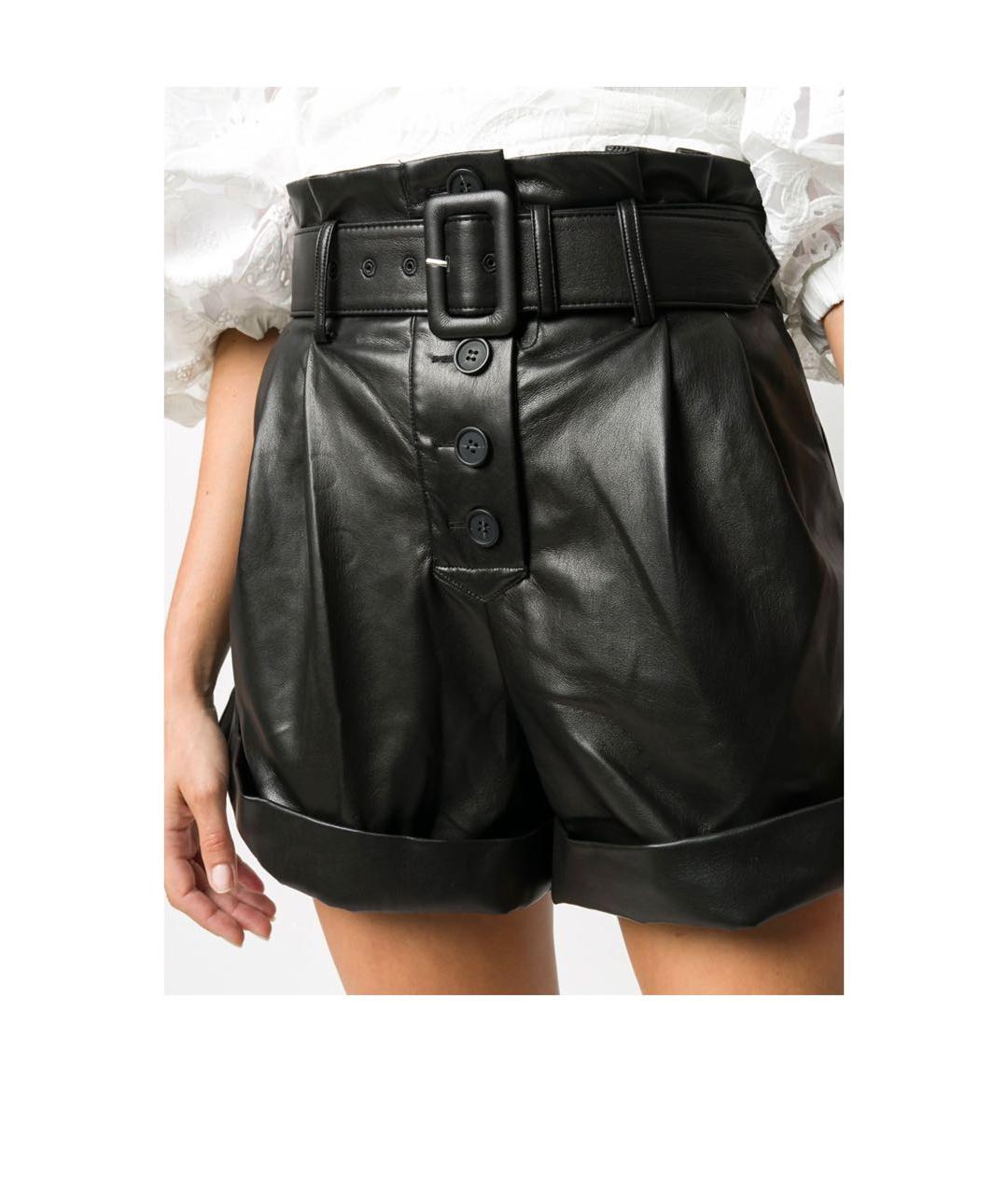 SELF-PORTRAIT Черные полиэстеровые шорты, фото 4