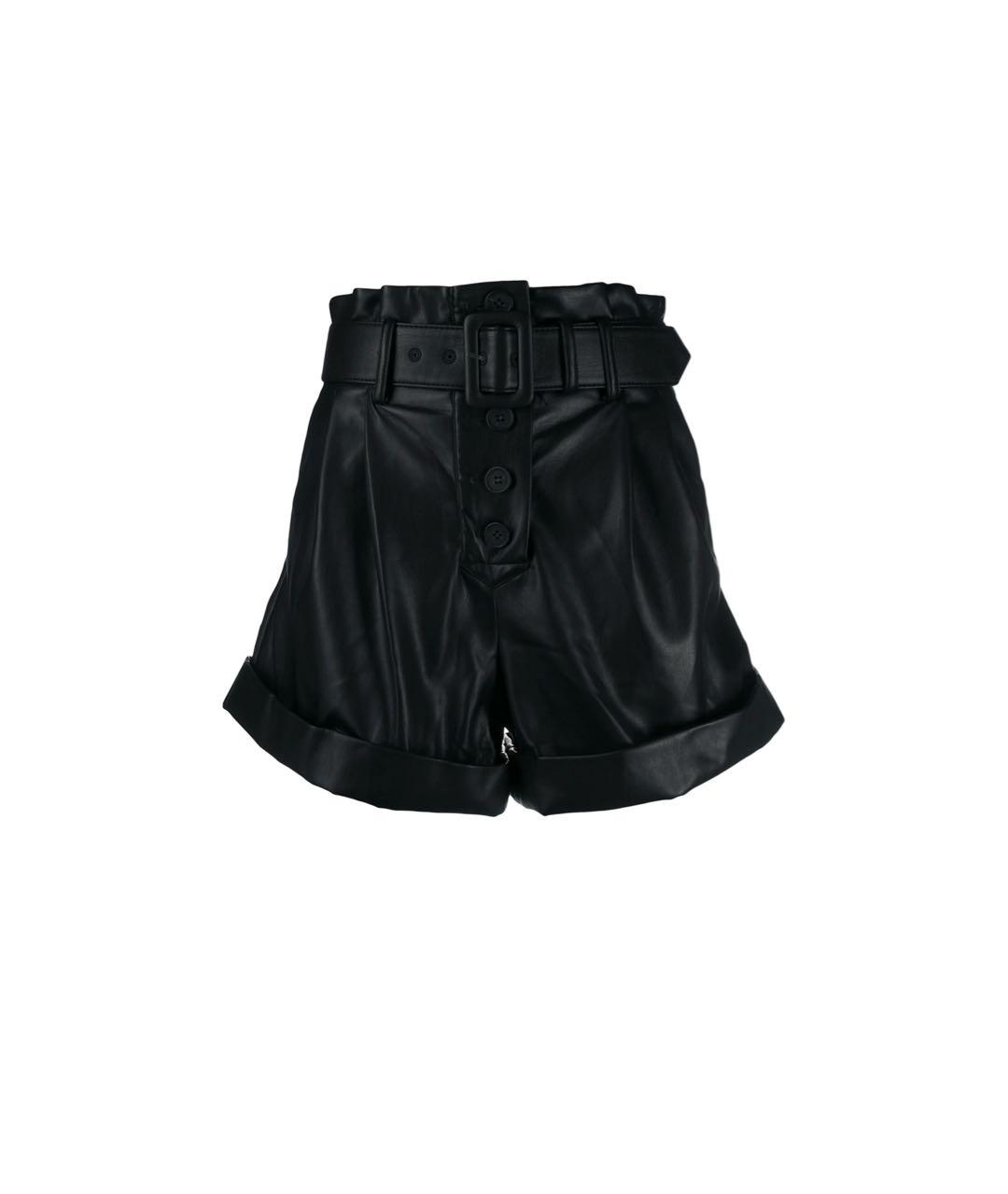 SELF-PORTRAIT Черные полиэстеровые шорты, фото 7